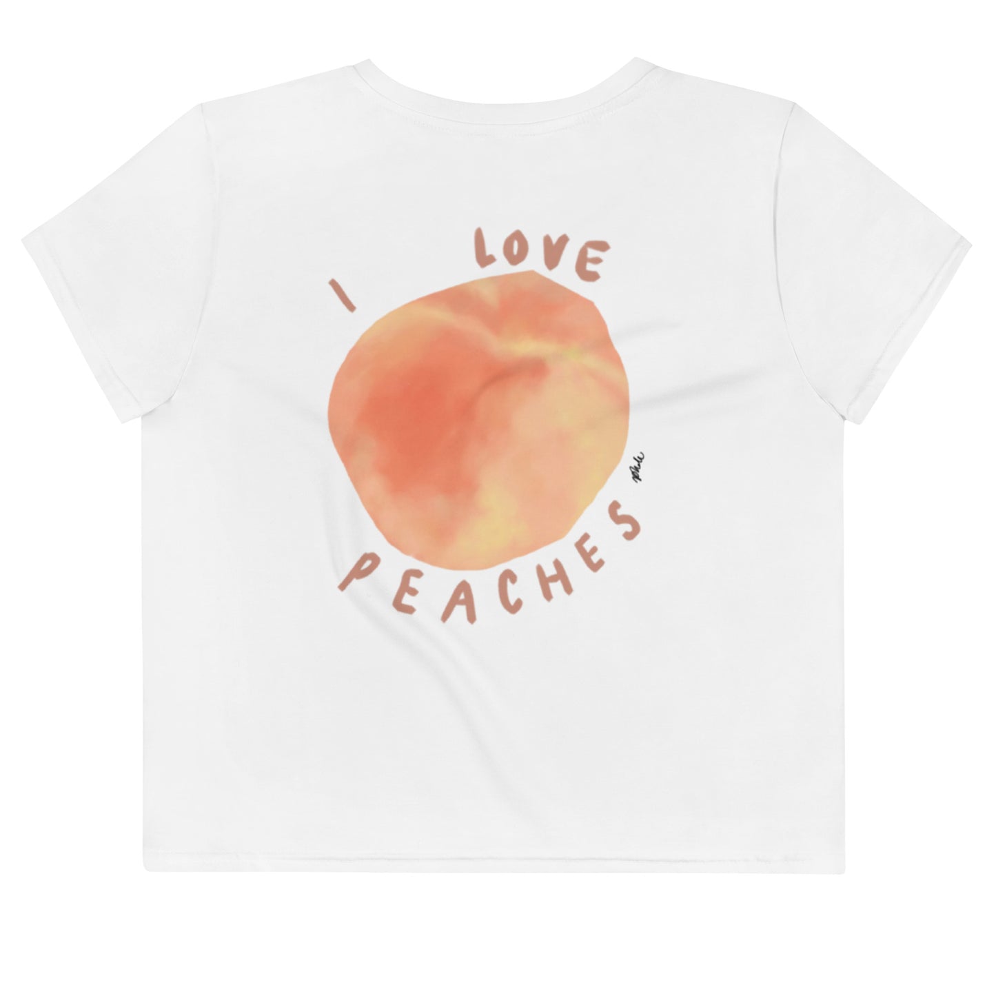 I Love Peaches Crop Tee