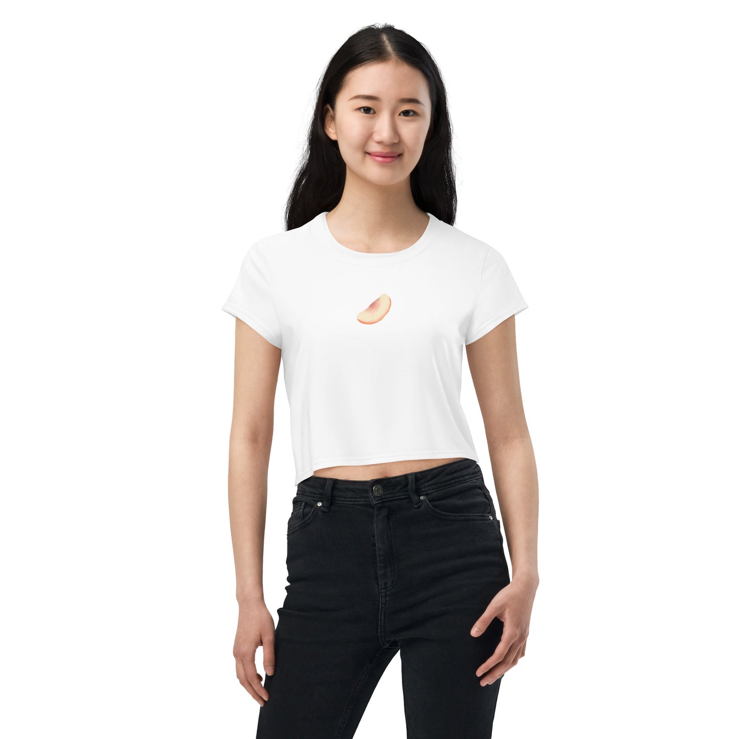 I Love Peaches Crop Tee