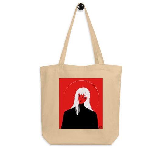 Red Girl Eco Tote Bag (Oyster)