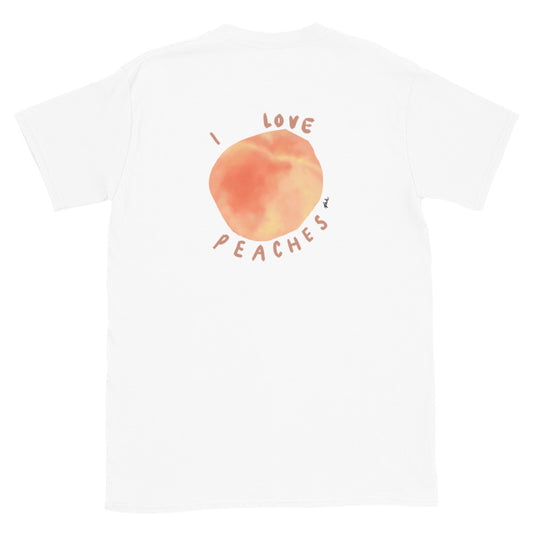 I Love Peaches Short-Sleeve Unisex T-Shirt